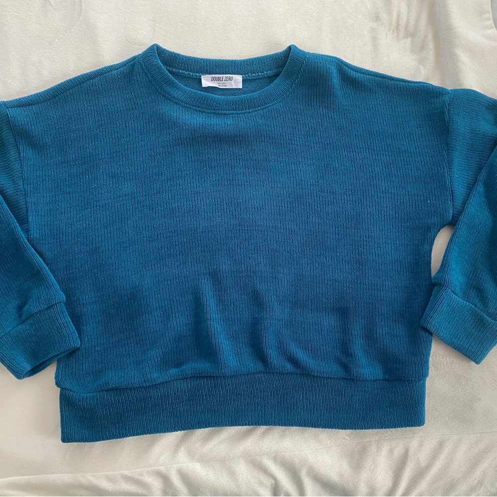 Double Zero Blue Crew Neck Sweater